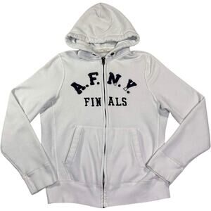 VTG Abercrombie & Fitch Hoodie Muscle Men's XL Full Zip Thermal Hood Y2K Preppy